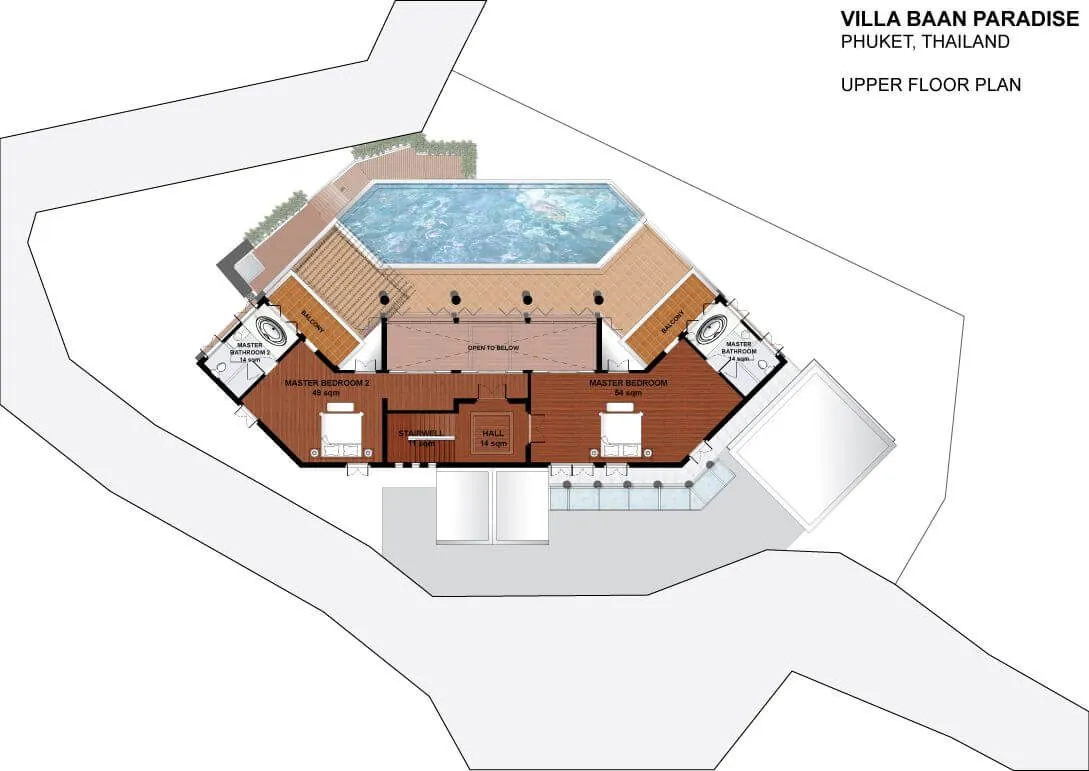 Villa Baan Paradise upper floor plan